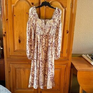 Floral Print Long Sleeve Dress